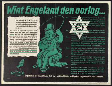 703215 Propaganda-affiche van de Duitse bezettingsmacht van de oorlog tegen Engeland.